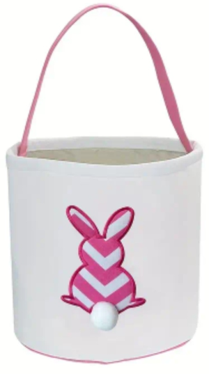 PINK STRIPE BUNNY BAG
